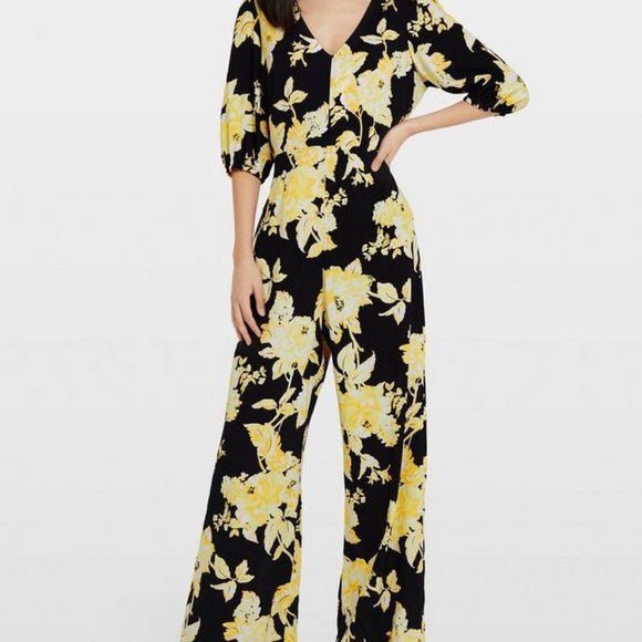 miss selfridge floral jumpsuit